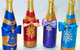 Мастер класс бутылка шампанского на новый год