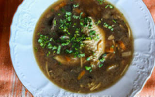 Суп из сушеных подберезовиков рецепт