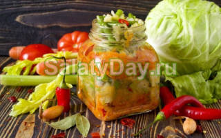 Салат капуста с перцем болгарским на зиму